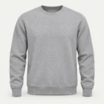 Buzo gris liso de cuello redondo con puños y cintura acanalados de PIMPARI Basic